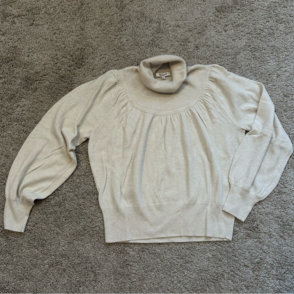 Madewell Soft Cream Cowl Neck Sweater